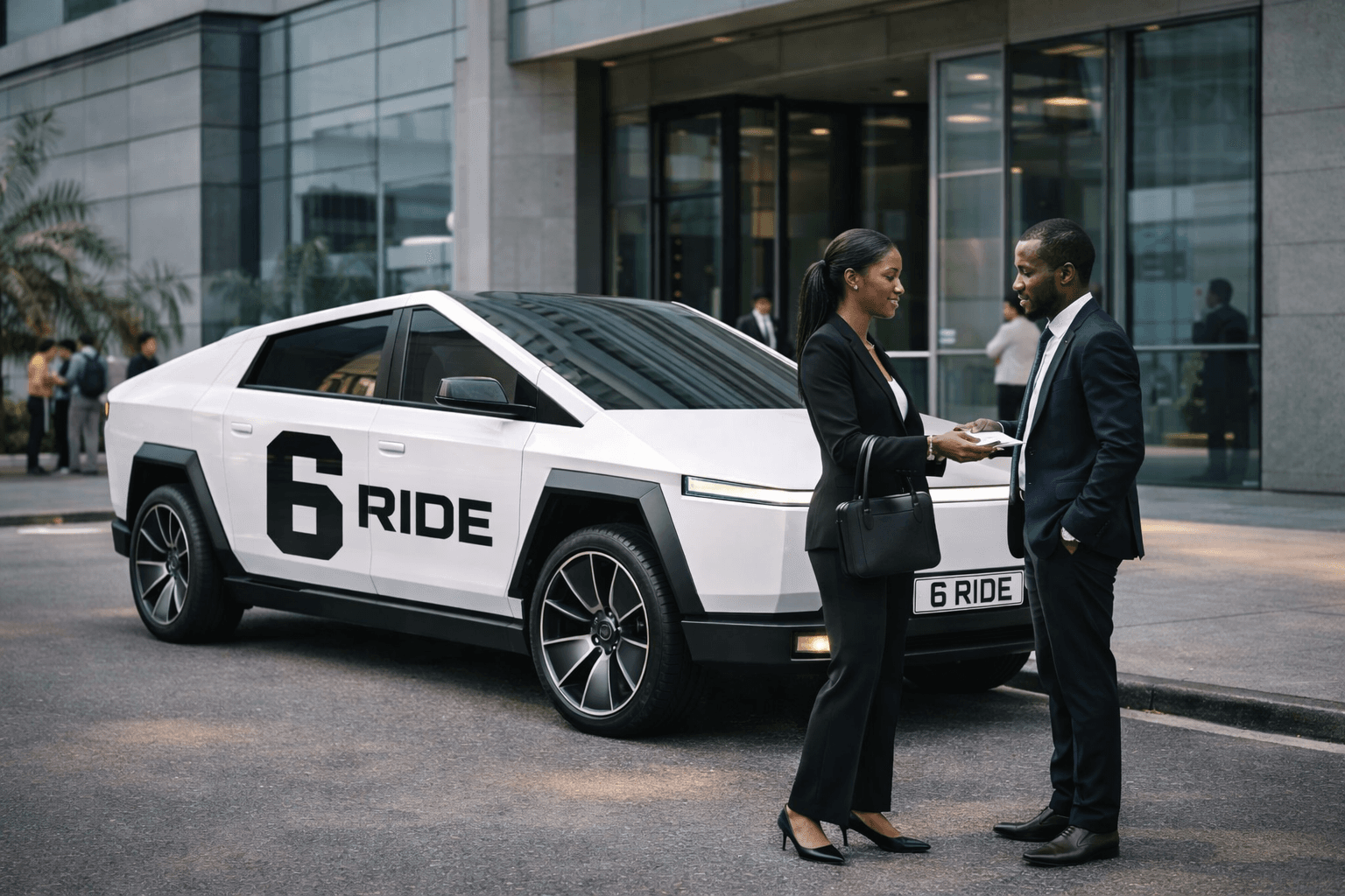 6ride business document exchange beside vehicle