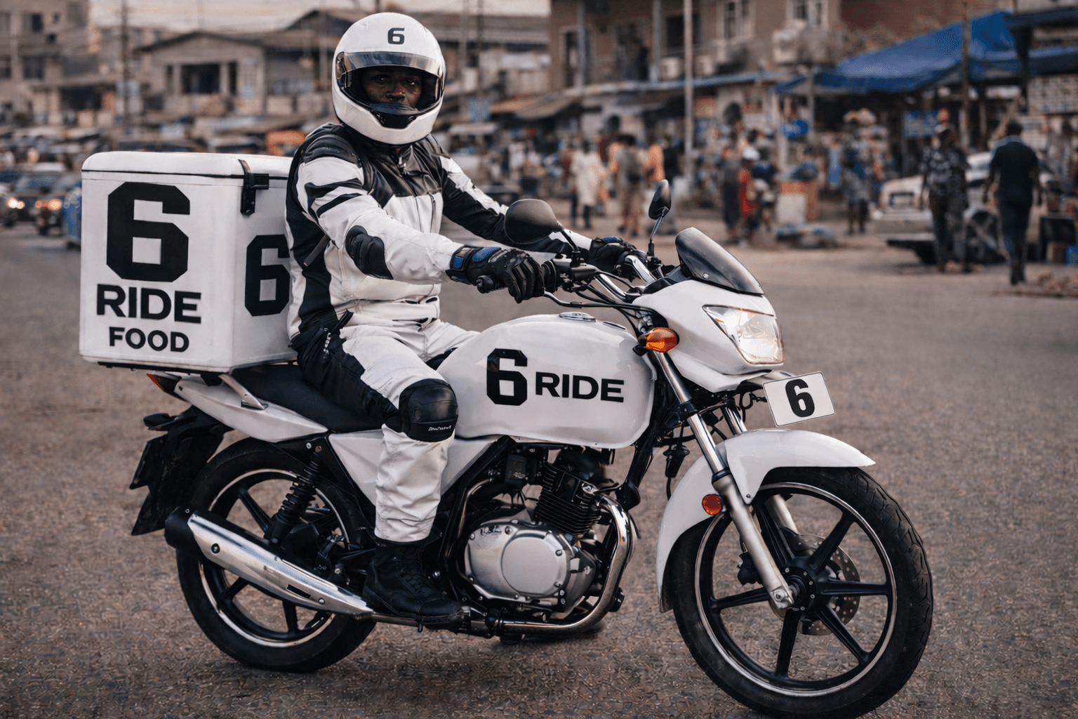 6ride food delivery branded rider